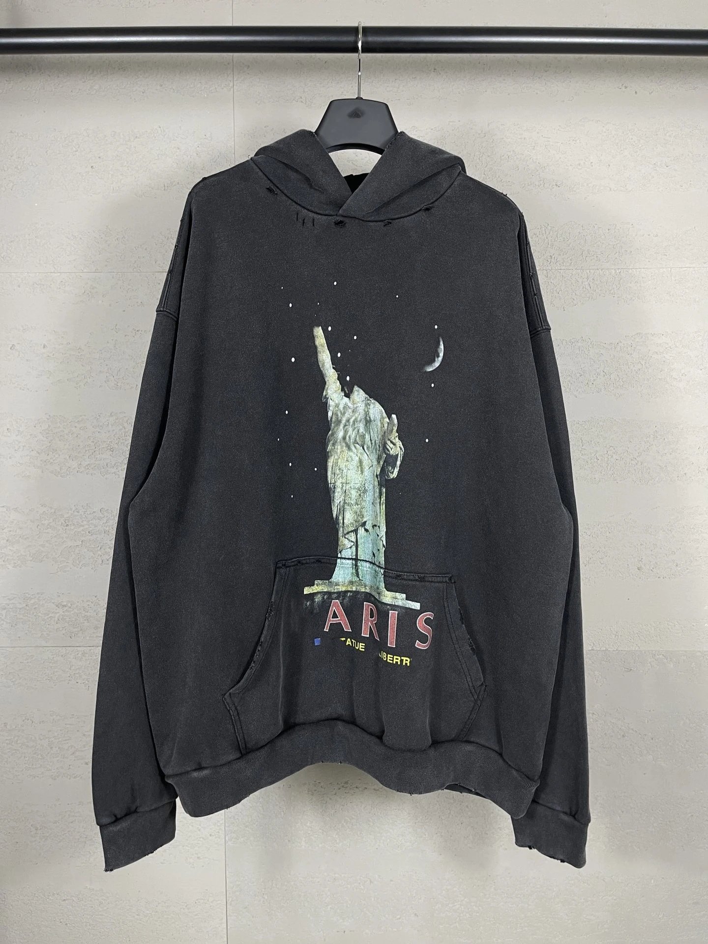 Gaichela Distressed Logo Hoodie Gray - 15