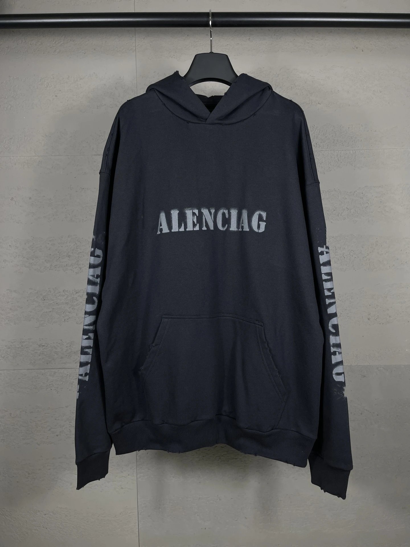 Gaichela Distressed Logo Hoodie Gray - 37