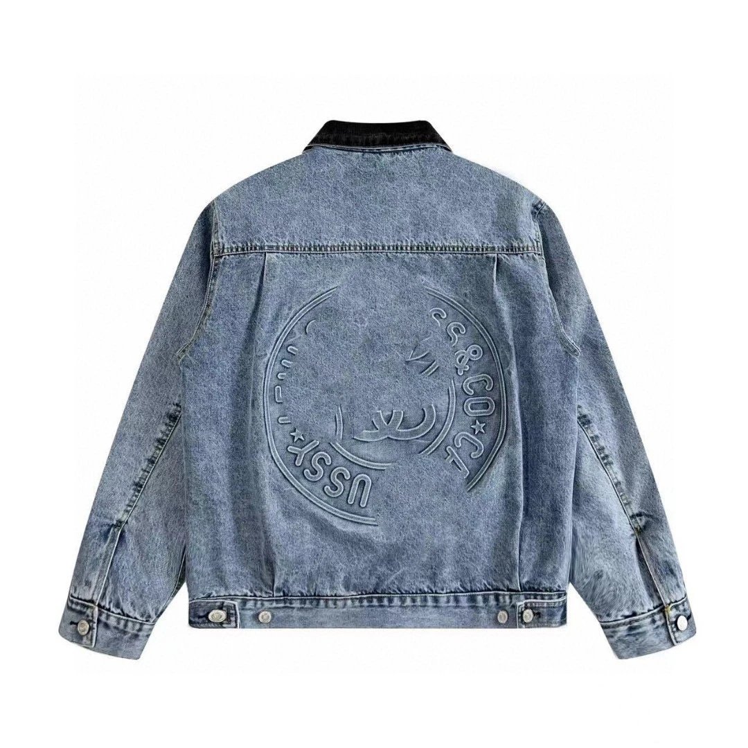 Embossed Denim Jacket photo 4