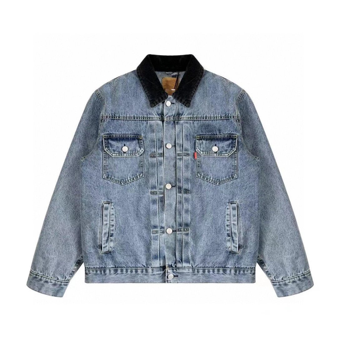 Embossed Denim Jacket photo 2