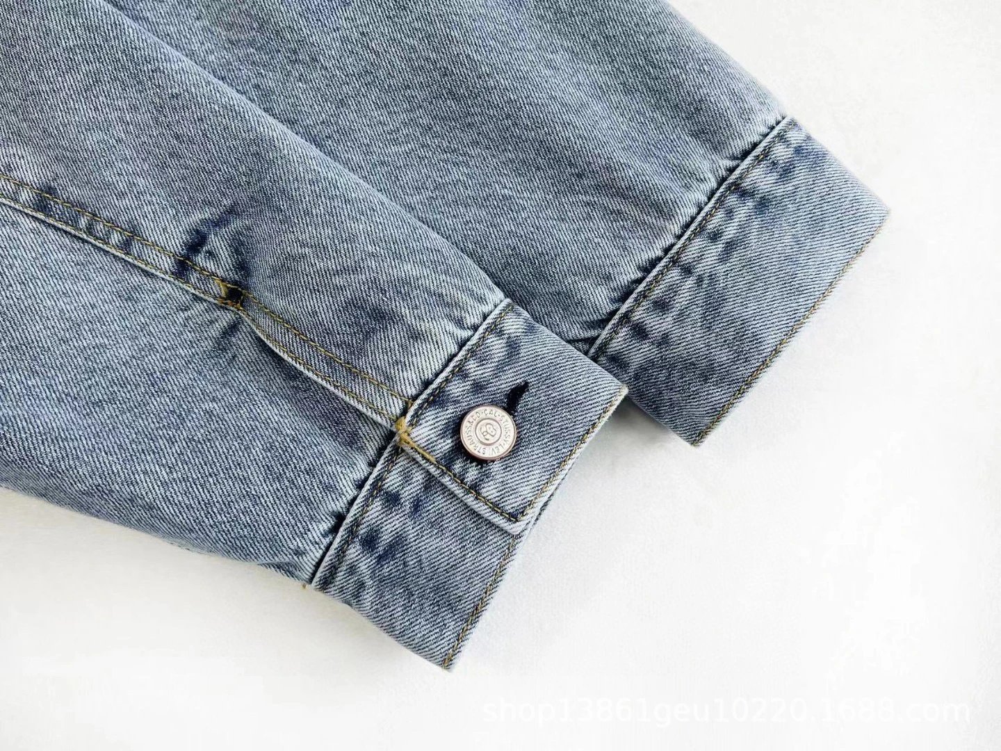 Embossed Denim Jacket photo 8