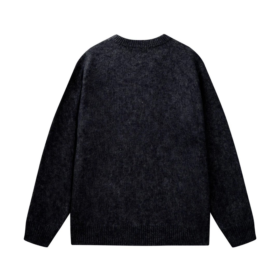 AMI Letter Crew Neck Knit Sweater photo 6