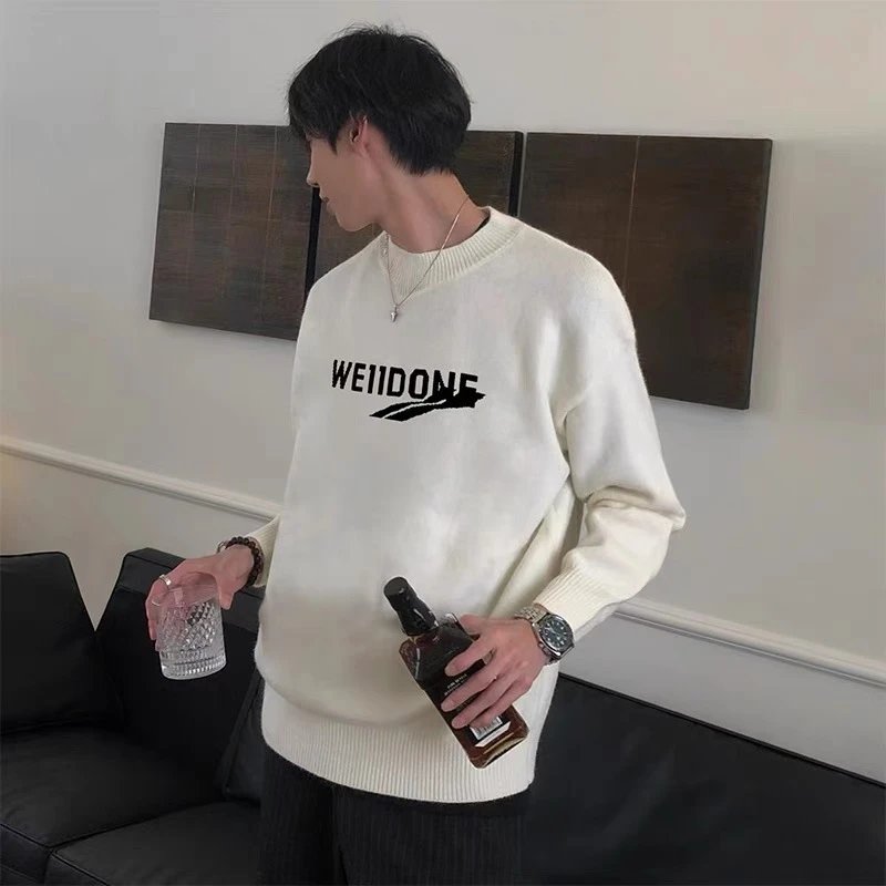 Letter Jacquard Sweater Couples photo 5