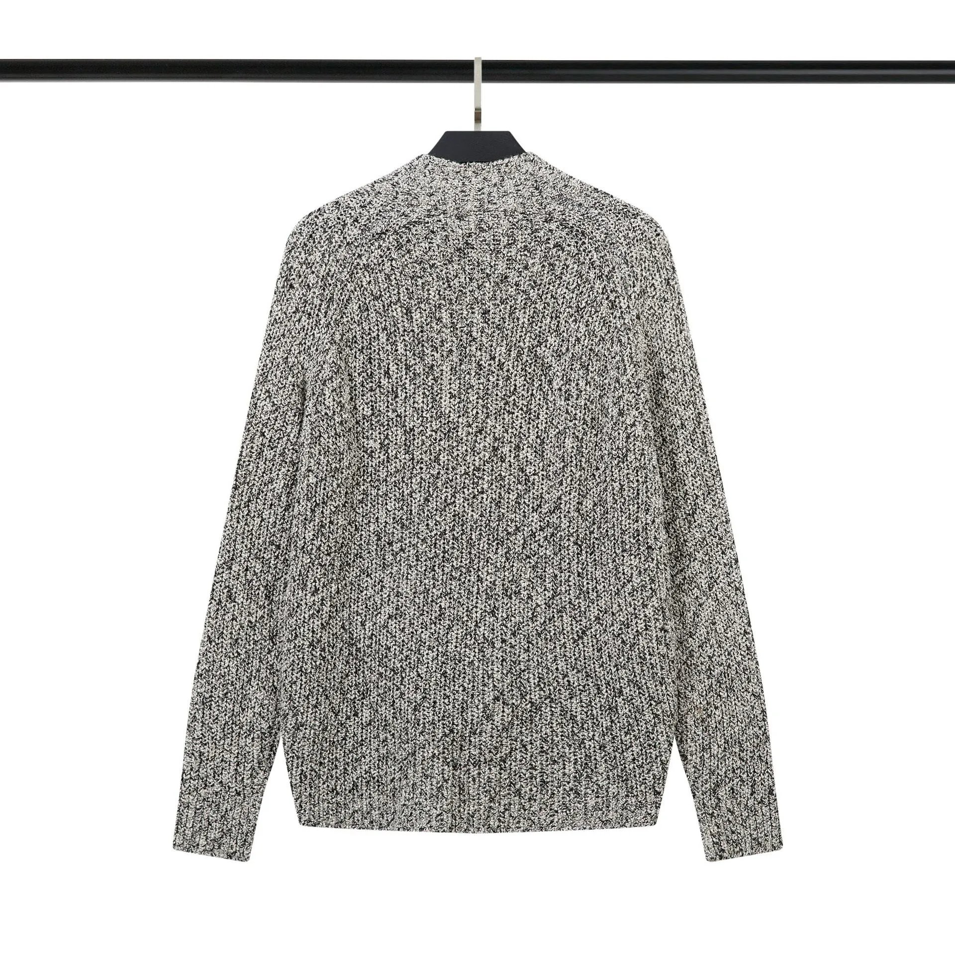 Stone Island Knit Sweater Gray Melange Sweater - 5