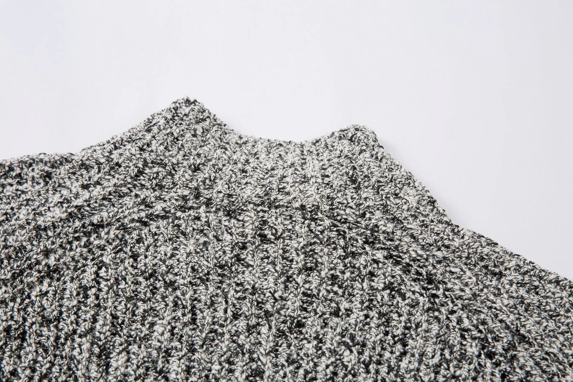Stone Island Knit Sweater Gray Melange Sweater - 6