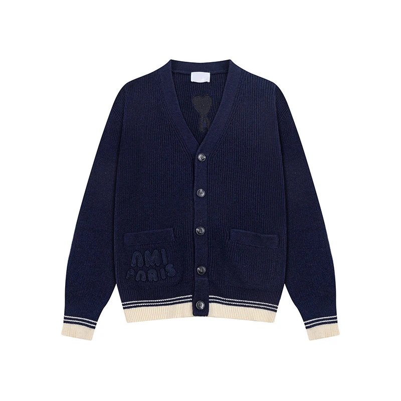 AMI Color Block Knit Cardigan photo 4