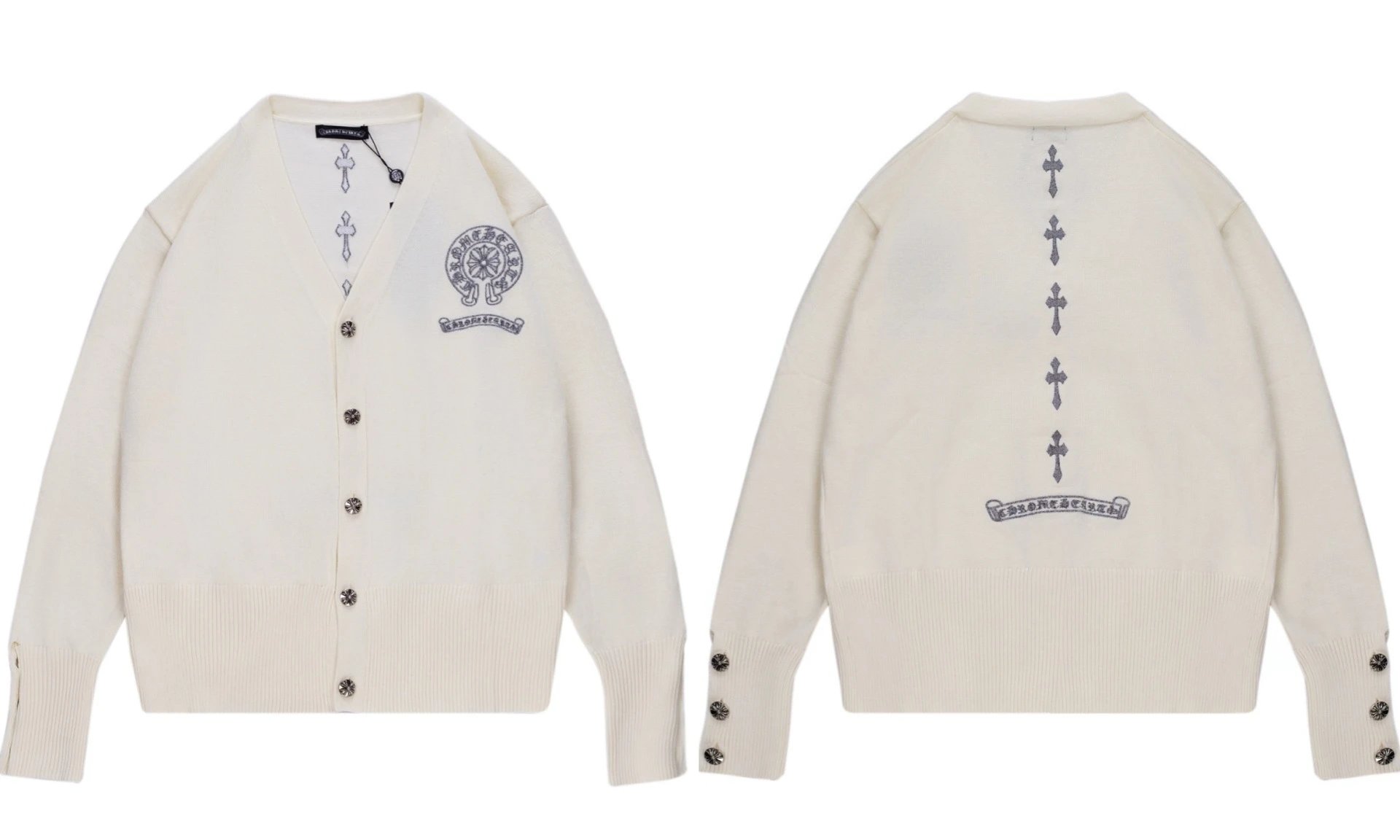 Horse and Cross Embroidery Sweater photo 5