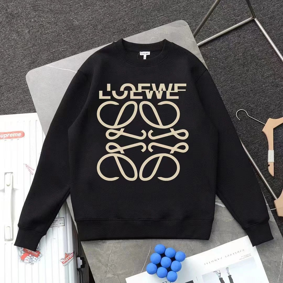 Embroidered Crew Neck Hoodie photo 7