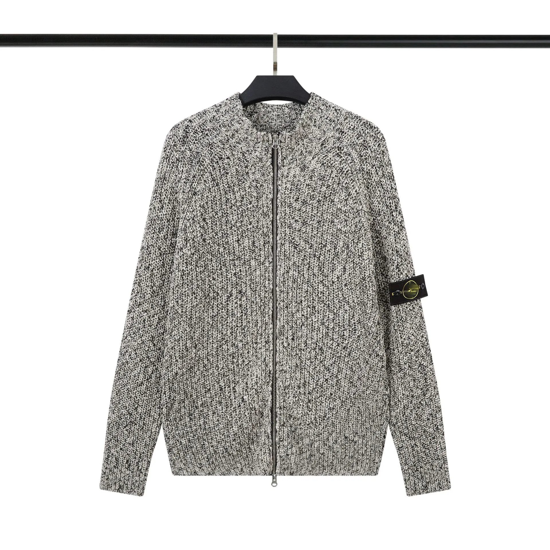 Stone Island Knit Sweater Gray Melange Sweater - 4