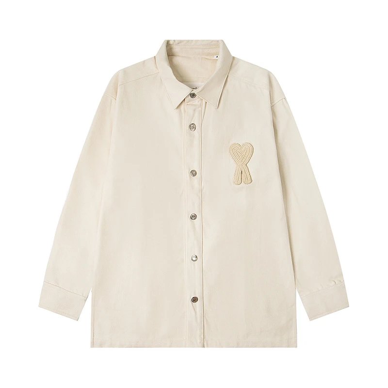AMI Heart Embroidered Denim Jacket photo 4