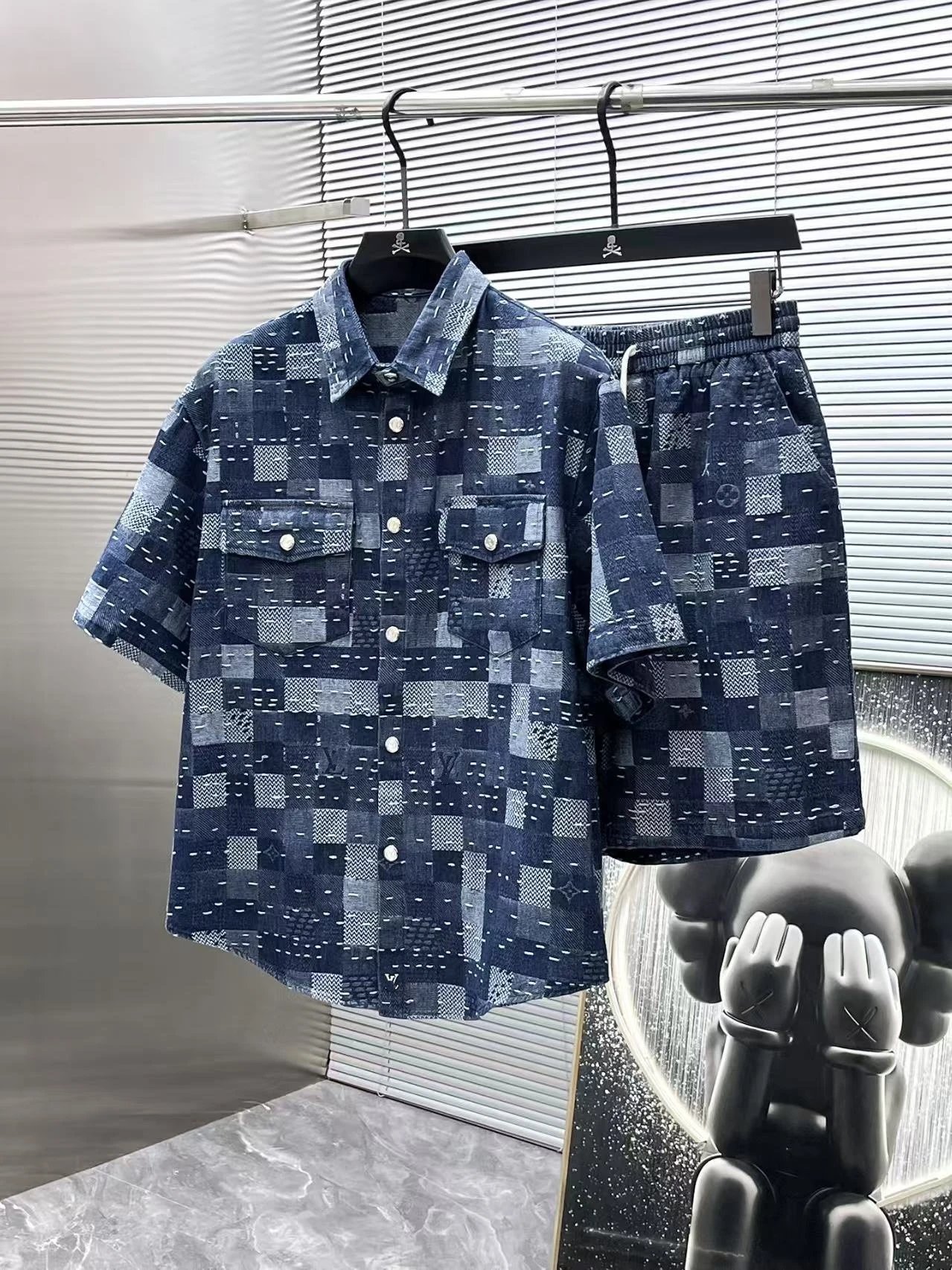 Denim Shorts and Shirt Set photo 8