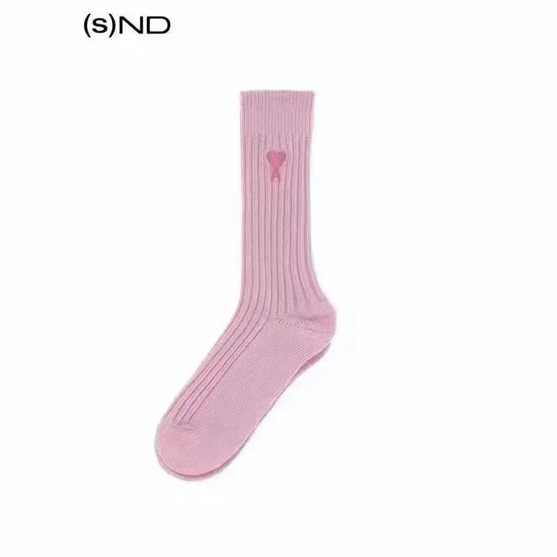 Embroidered Mid Crew Socks Couple Set photo 7