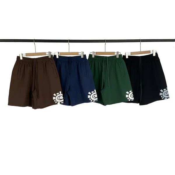Design Graphic Print Black Sweat Shorts - 25