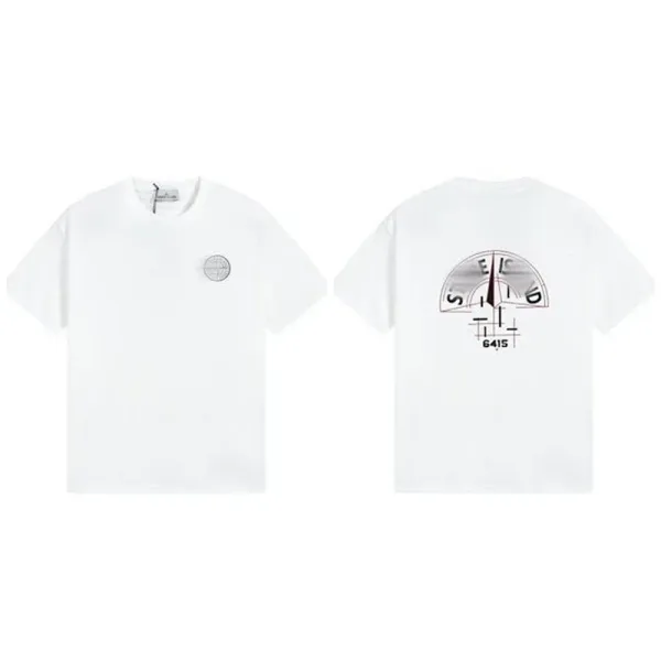 Design Compass Graphic T-Shirt White - 1