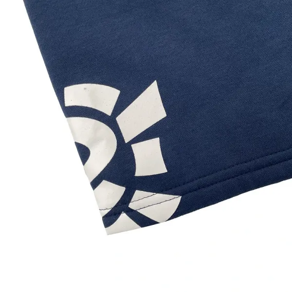 Design Graphic Print Black Sweat Shorts - 45