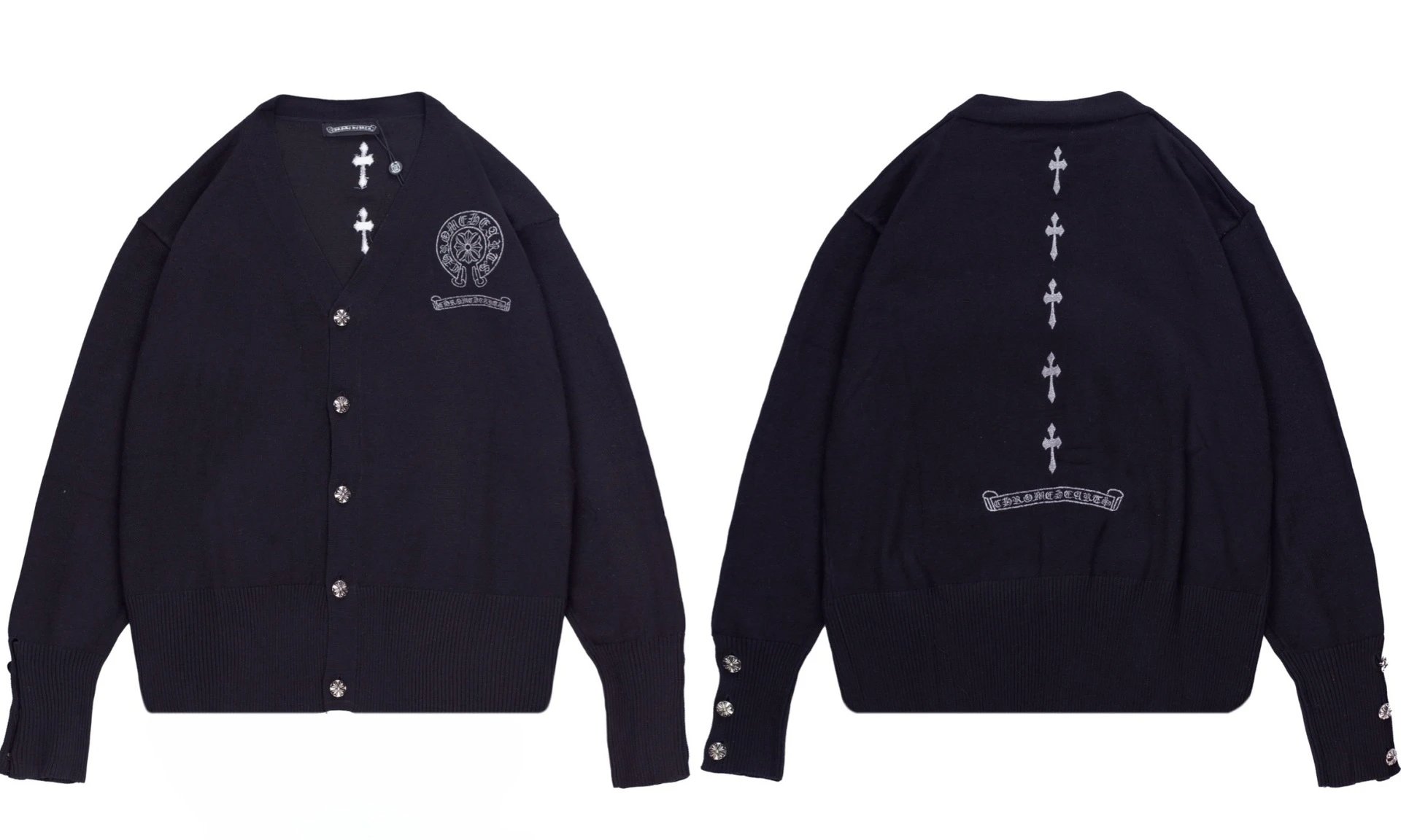Horse and Cross Embroidery Sweater photo 4