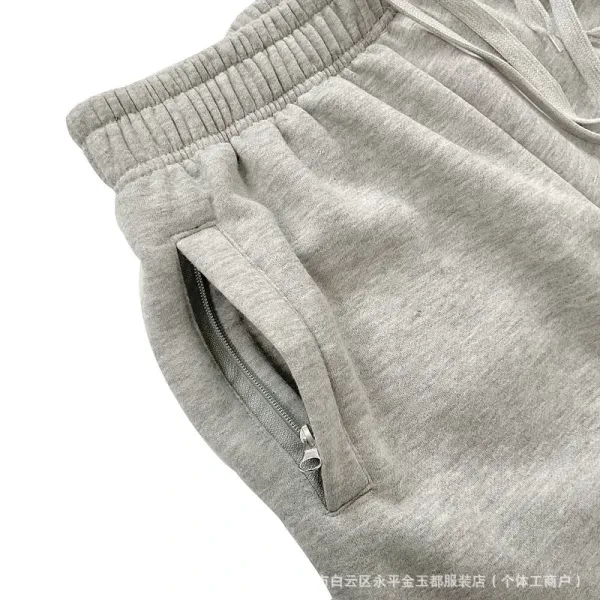 Design Graphic Print Black Sweat Shorts - 17