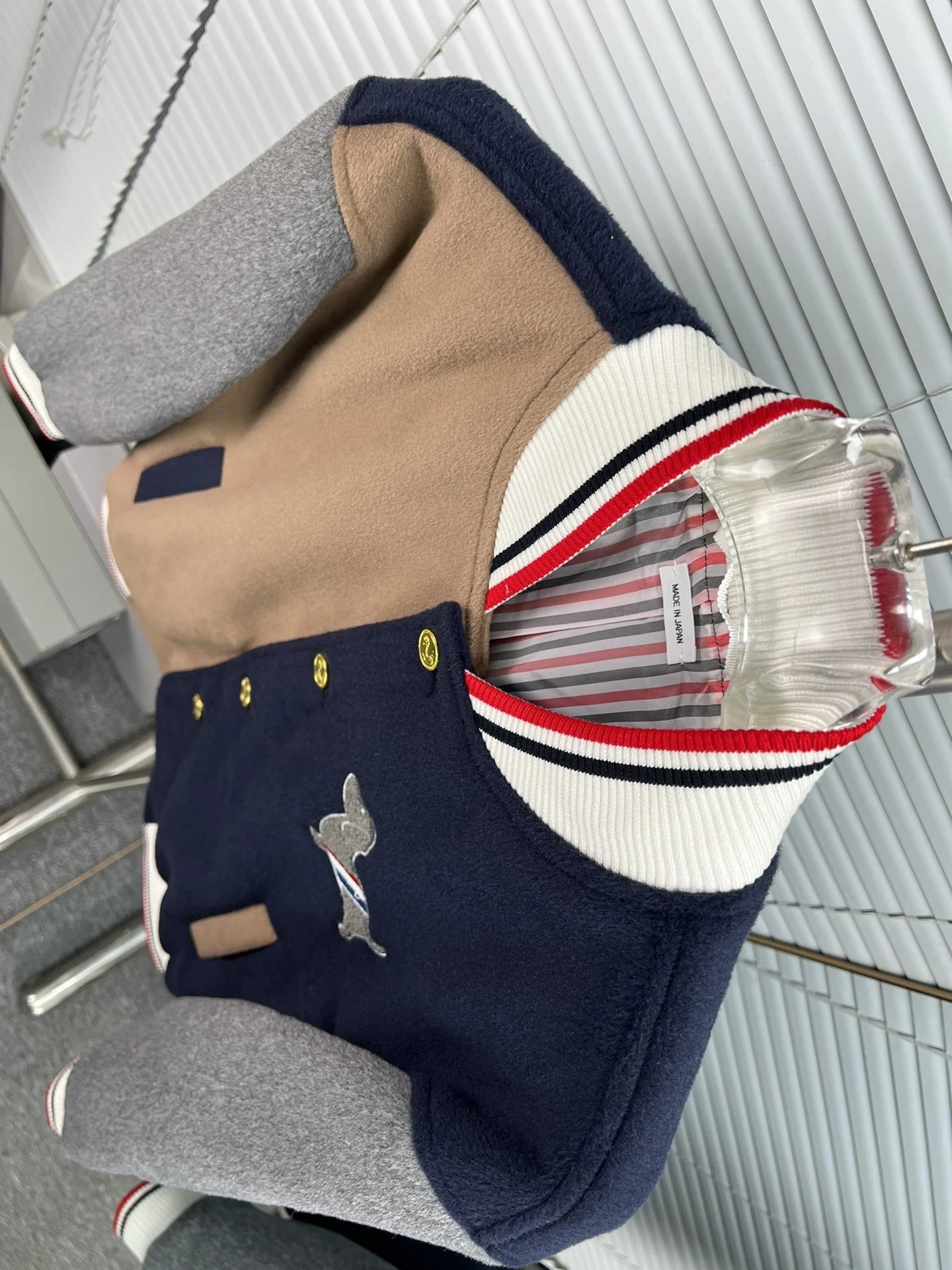 High-Quality Embroidered Long Sleeve Stand Collar Baseball Jacket photo 7