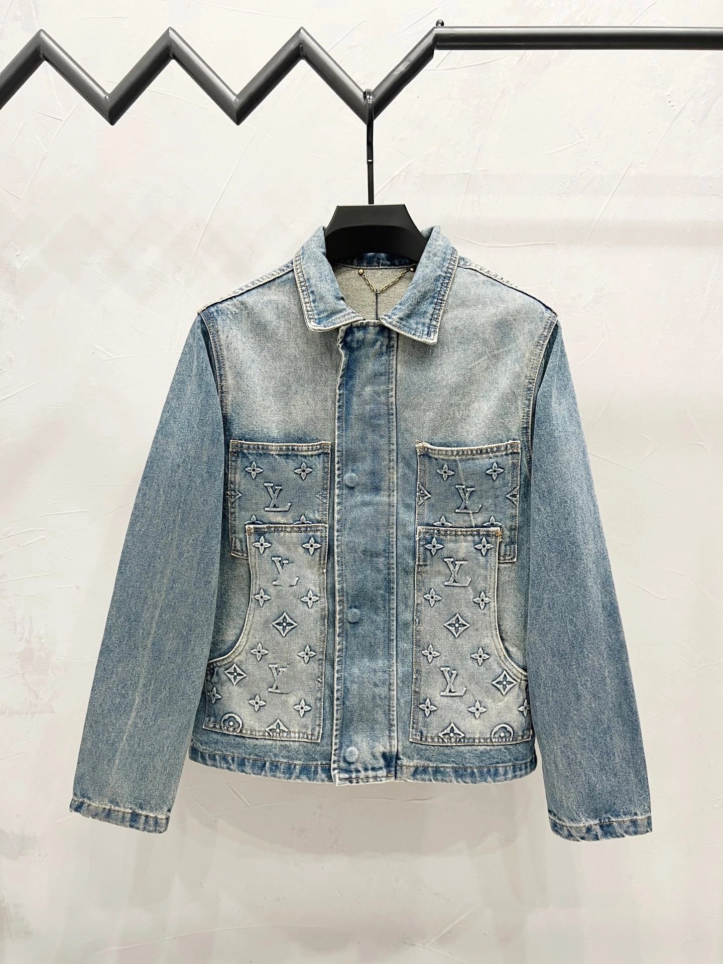 Jacquard Denim Jacket and Pants Set photo 8