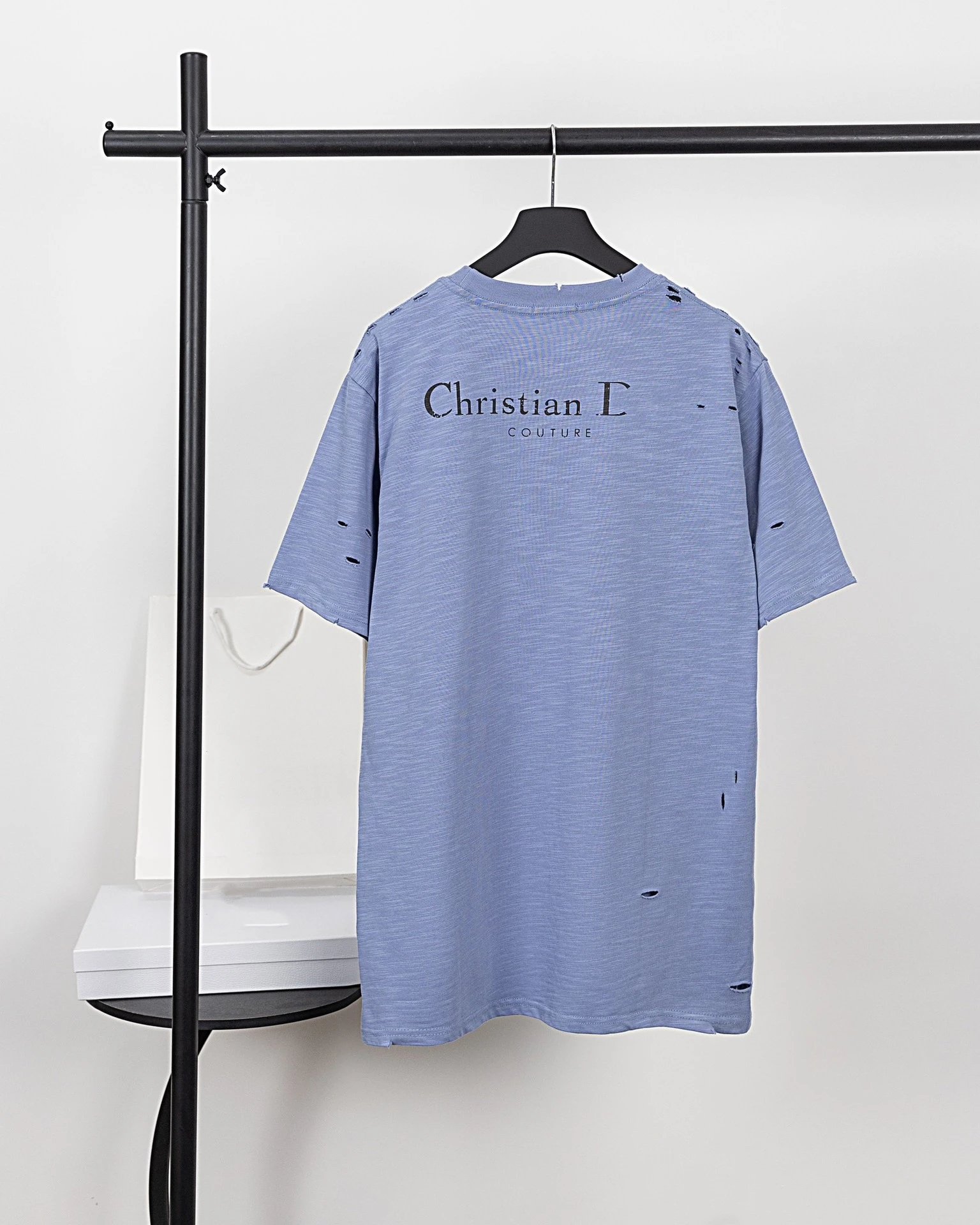 Distressed Letter Print T-Shirt photo 5