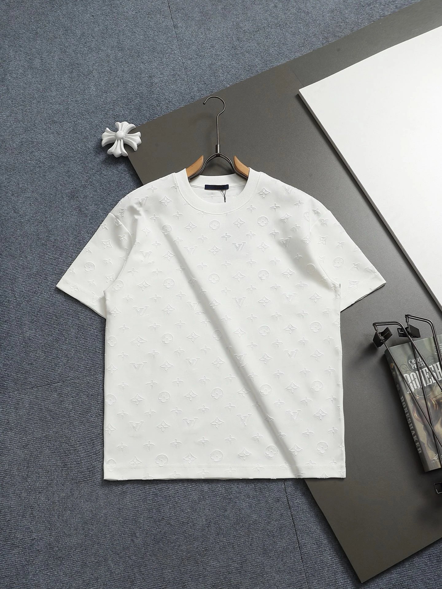 Quilted Jacquard Short Sleeve T-Shirt photo 3