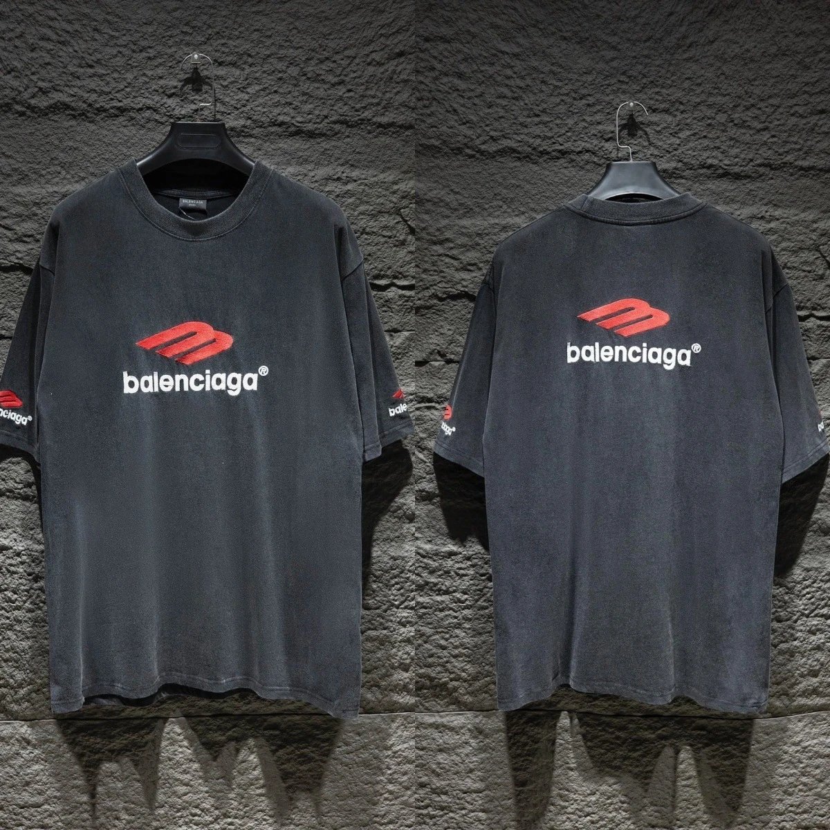 Letter Embroidered Crew Neck T-Shirt photo 4