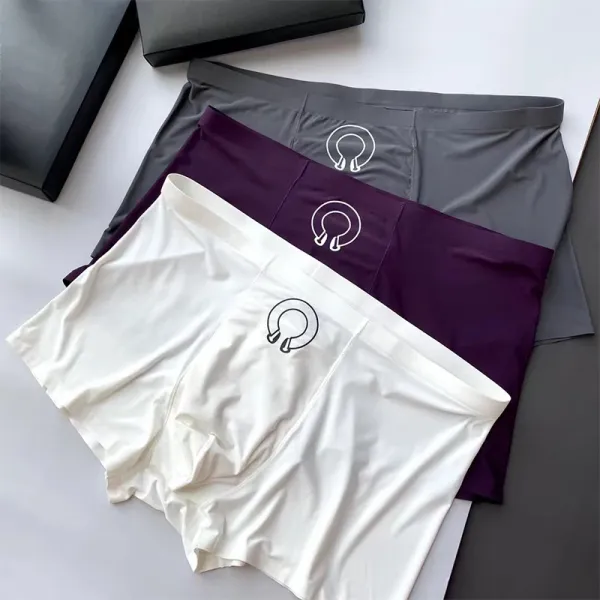 Q-Logo Boxer Briefs in White, Purple, and Gray Underwear - 1