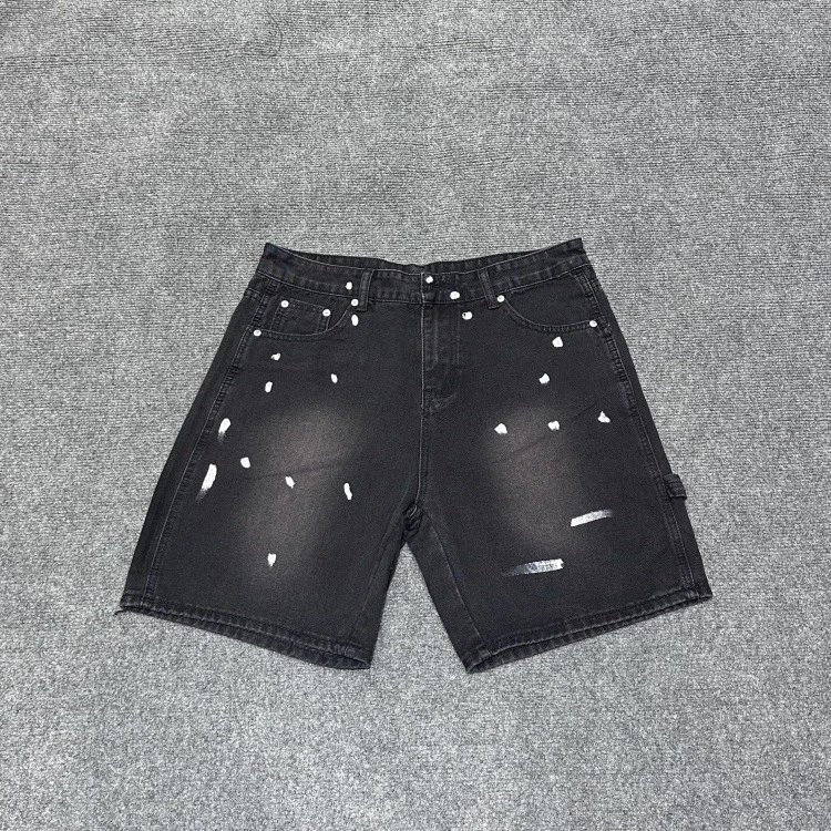 Oversized Washed Denim Shorts photo 4