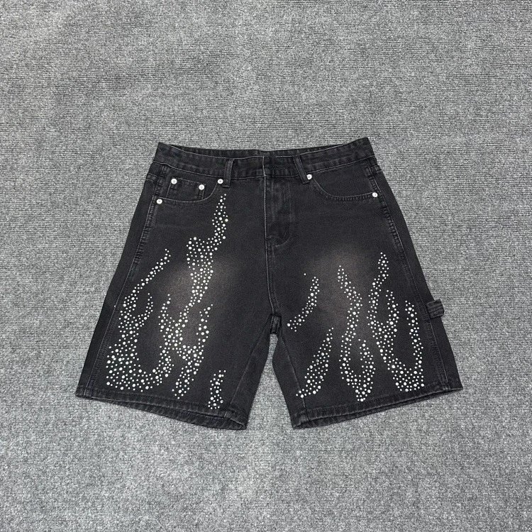 Oversized Washed Denim Shorts photo 8