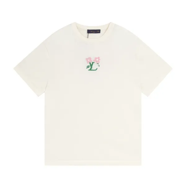 Louis Vuitton Flower LV Knit T-Shirt Off-White - 1