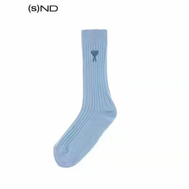 Embroidered Mid Crew Socks Couple Set photo 8