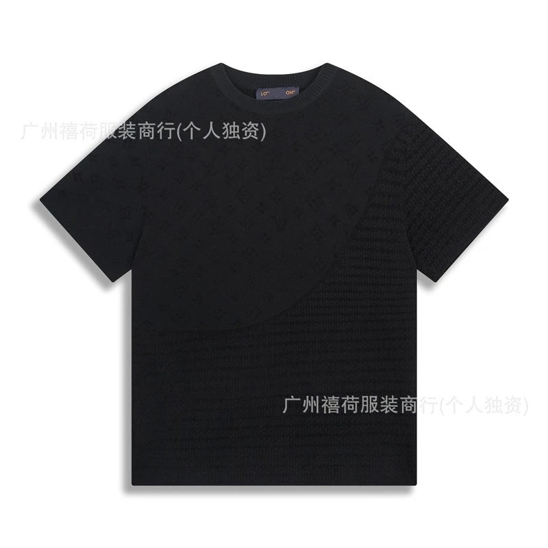 Jacquard Cotton Knit T-Shirt and Shorts Set photo 2