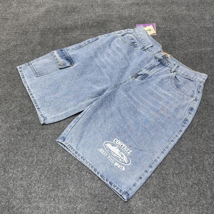 Oversized Washed Denim Shorts photo 2