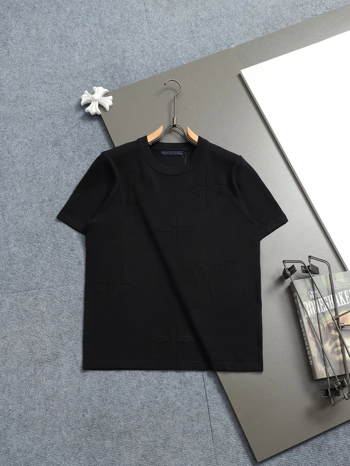 Quilted Jacquard Short Sleeve T-Shirt photo 4