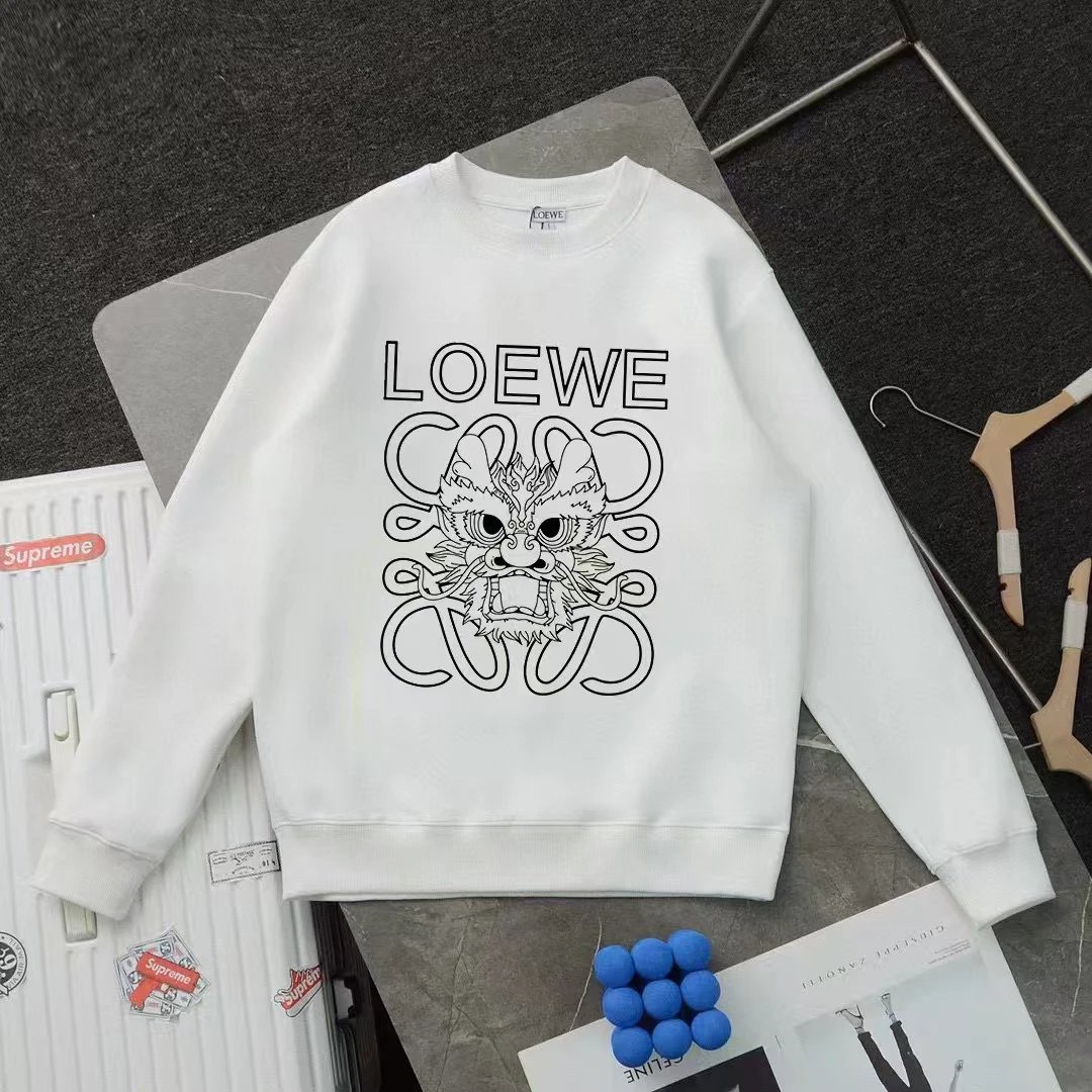 Embroidered Crew Neck Hoodie photo 3