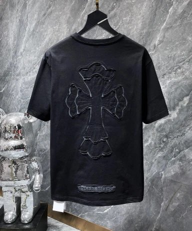 Chrome Hearts Embroidered Cross Motif Black T-Shirt - 30