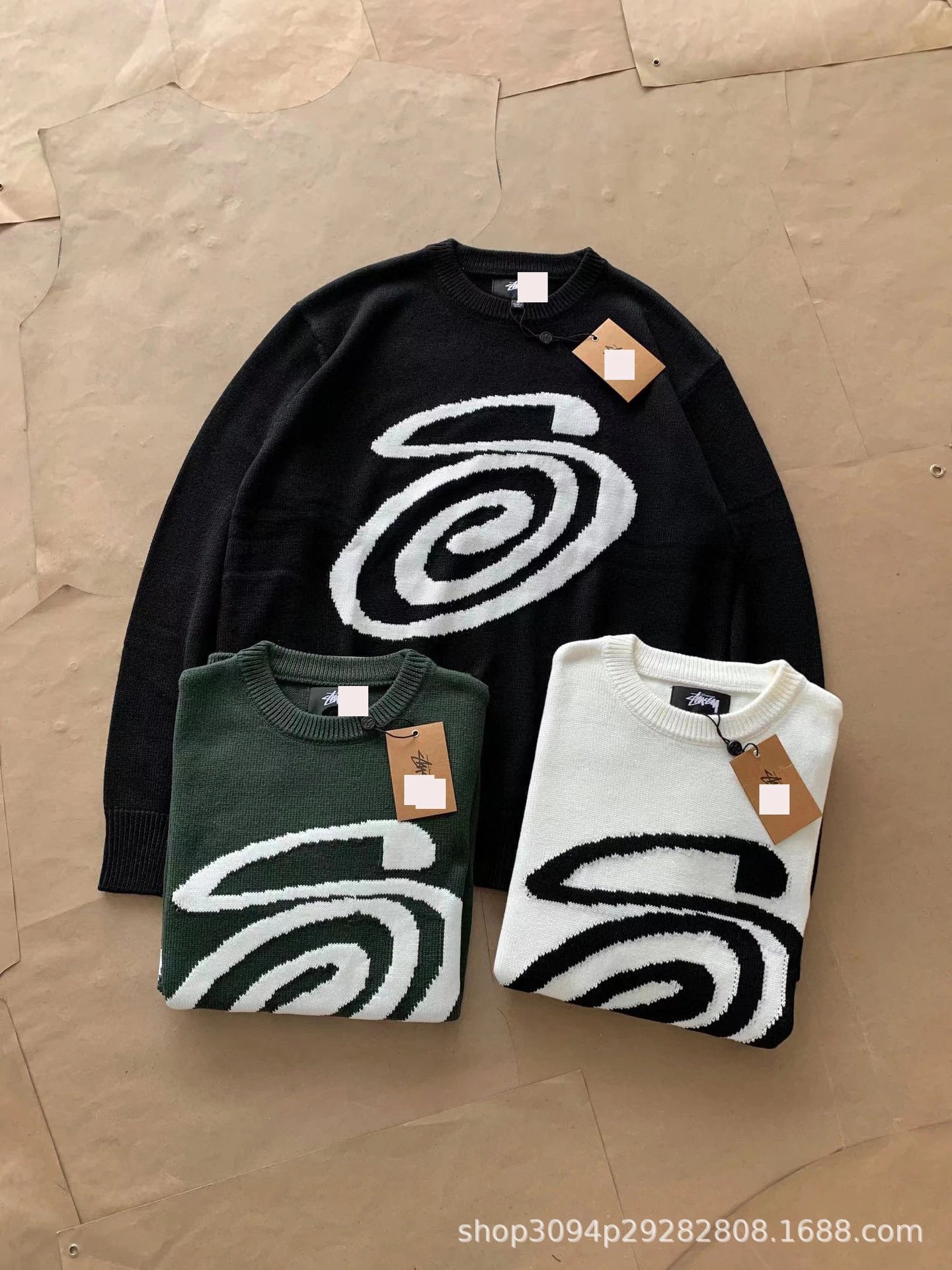 Off-White 8-Ball Knit Sweater Beige - 10