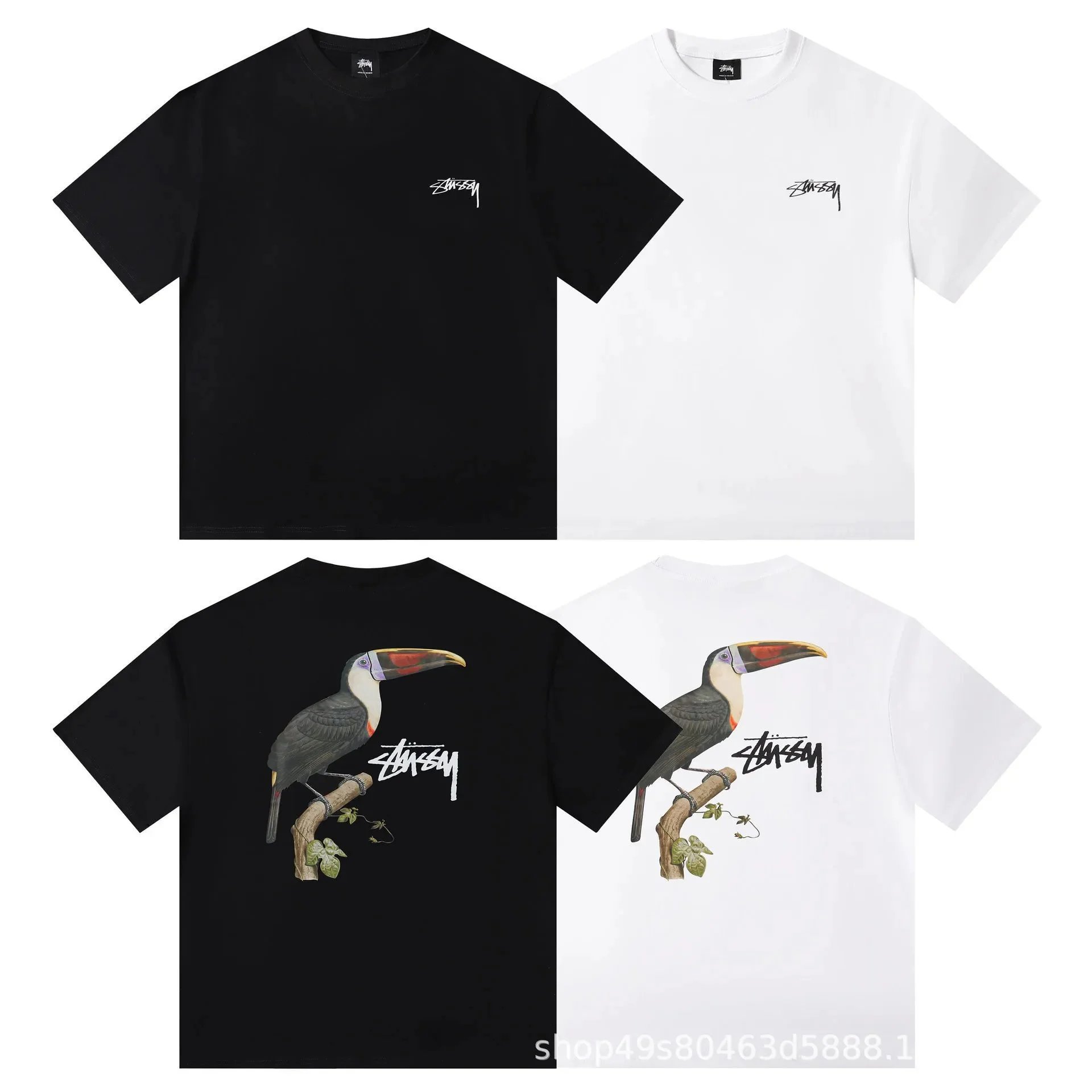 S Letter Cartoon Print Short Sleeve T-Shirt
