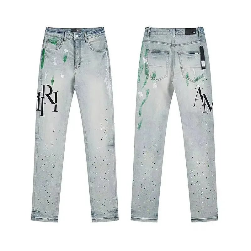 Ripped Patchwork Straight Denim Jeans photo 8