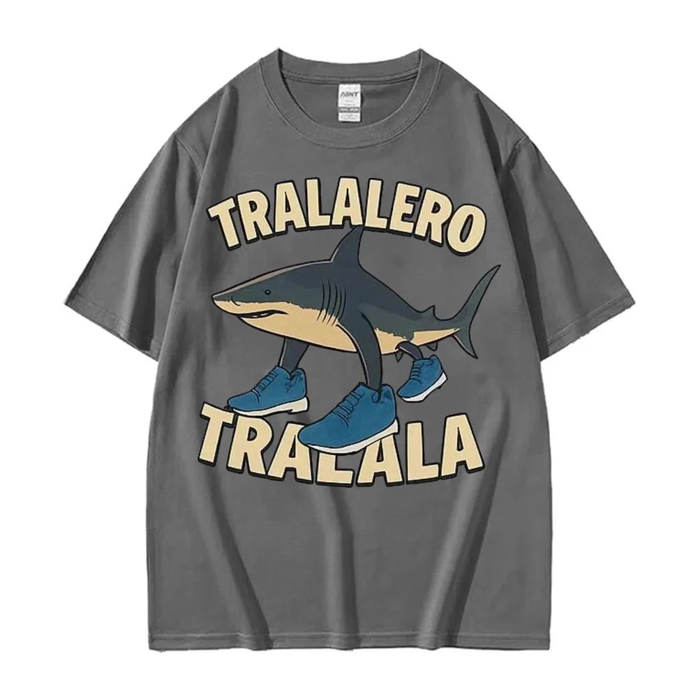 Funny Running Shark Meme T-Shirt photo 5