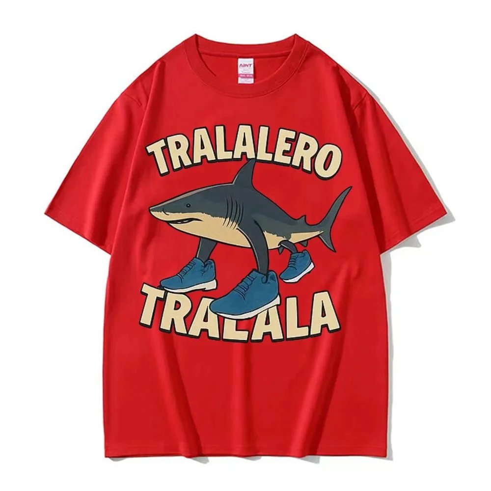 Funny Running Shark Meme T-Shirt photo 4