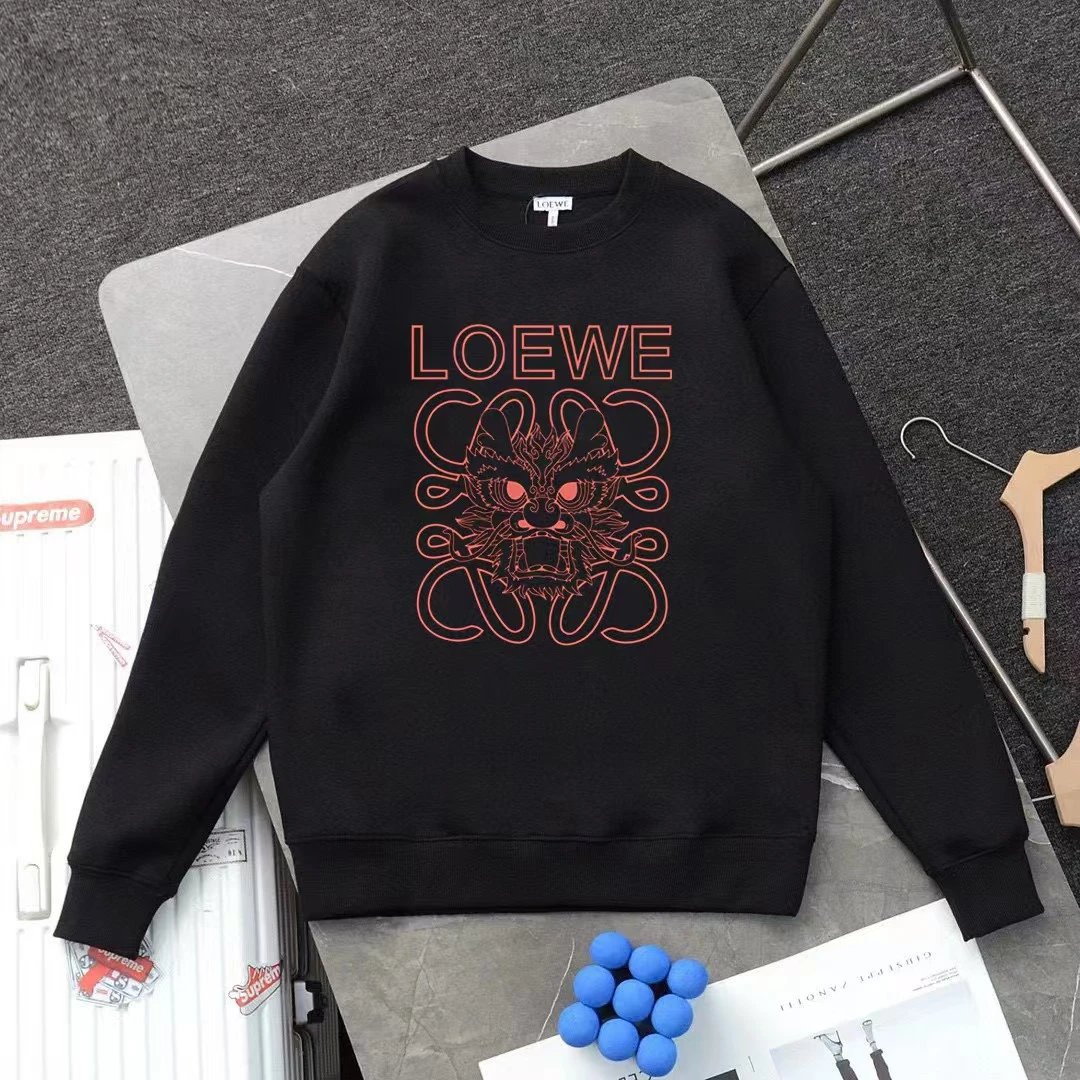 Embroidered Crew Neck Hoodie photo 2