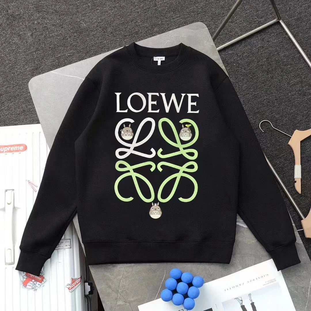 Embroidered Crew Neck Hoodie photo 8