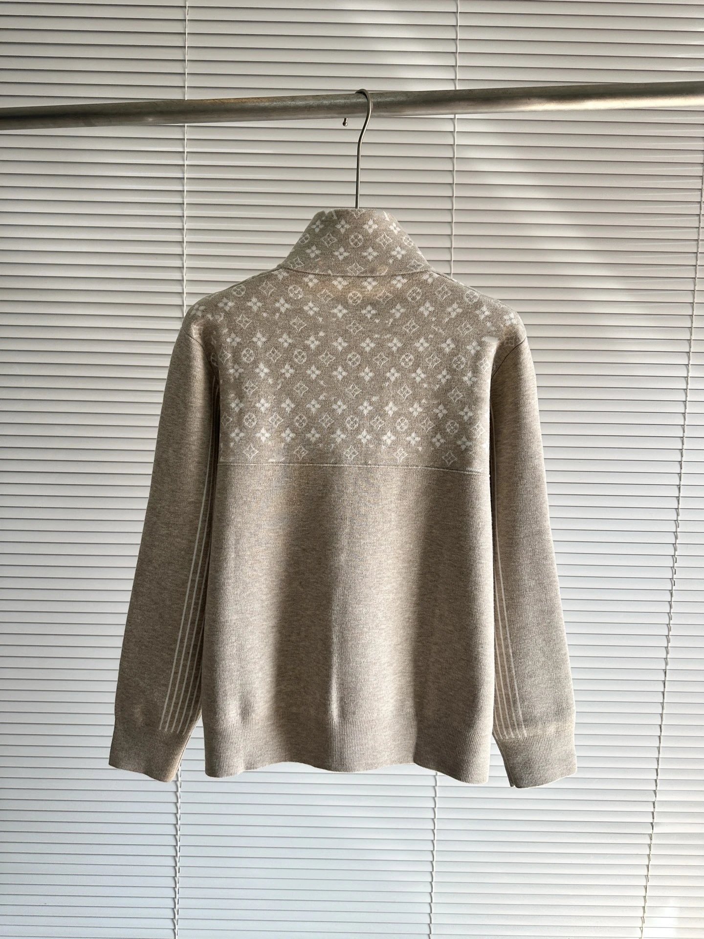 Monogram High Neck Knit Long Sleeve Top photo 3