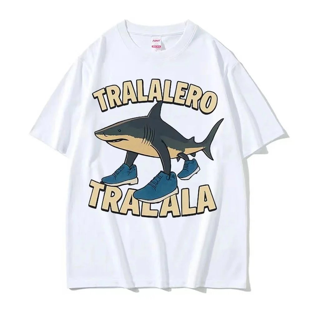Funny Running Shark Meme T-Shirt photo 7