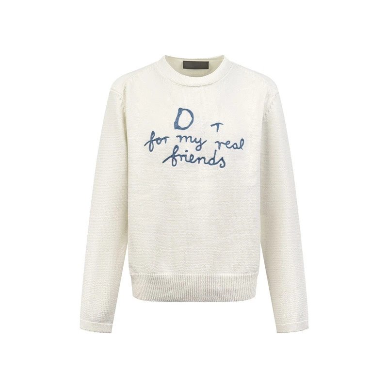 Letter Embroidered Knit Sweater photo 2
