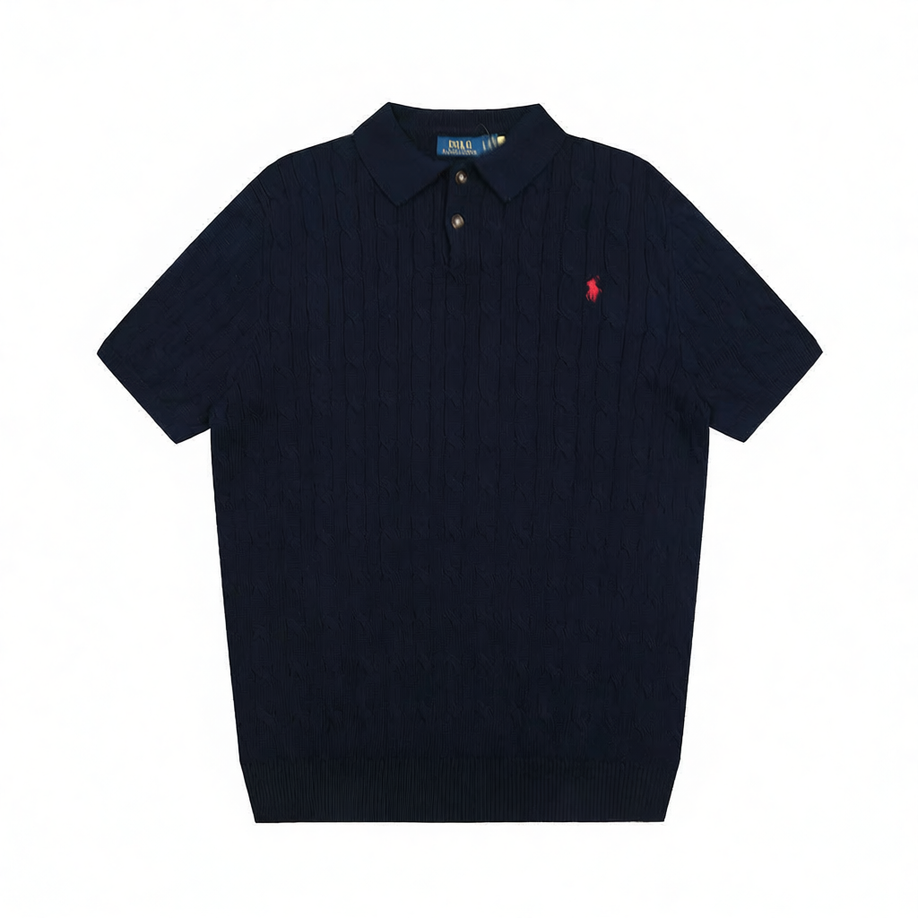Embroidered Polo Short Sleeve Knit Shirt photo 4