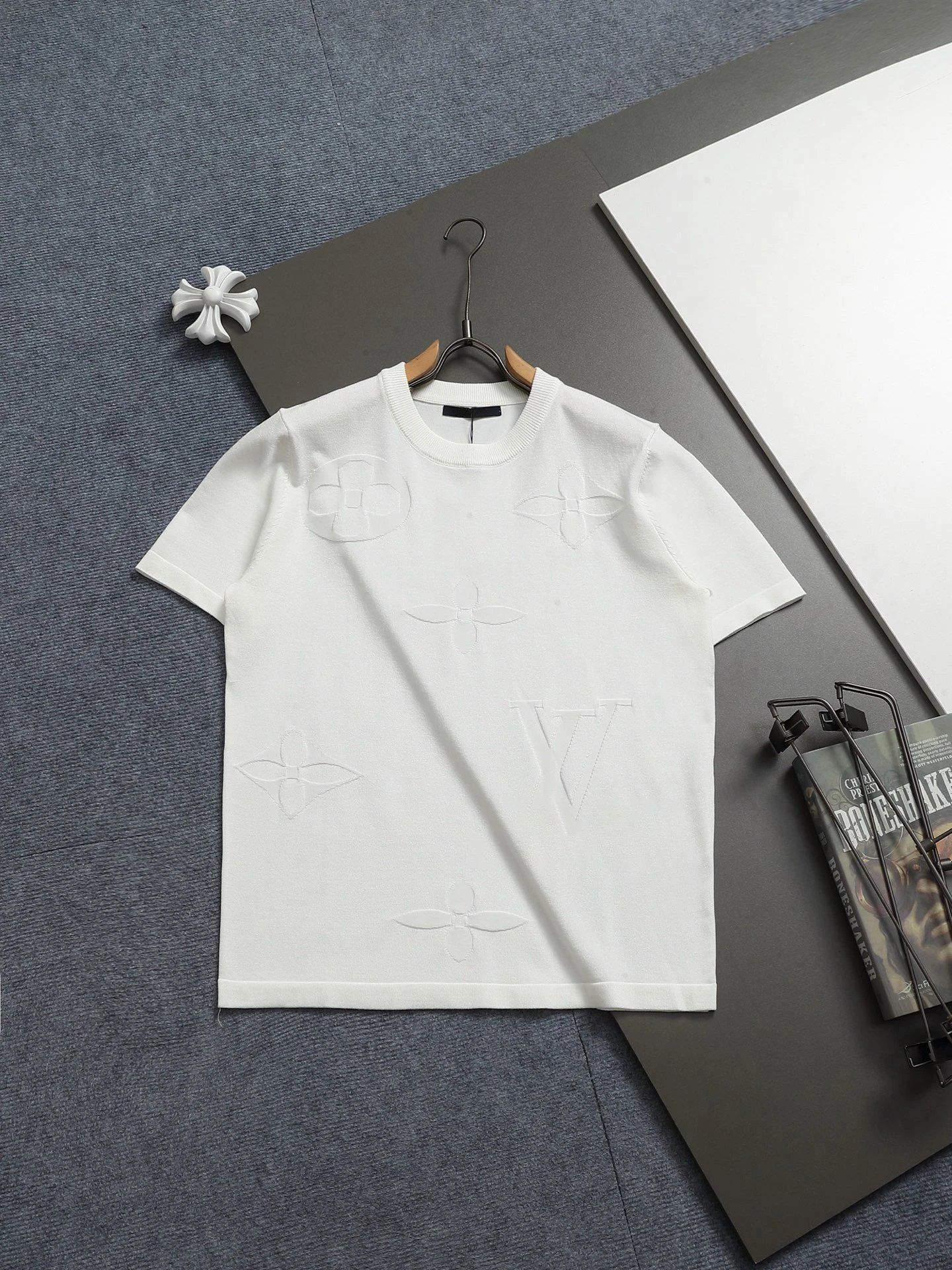 Quilted Jacquard Short Sleeve T-Shirt photo 5