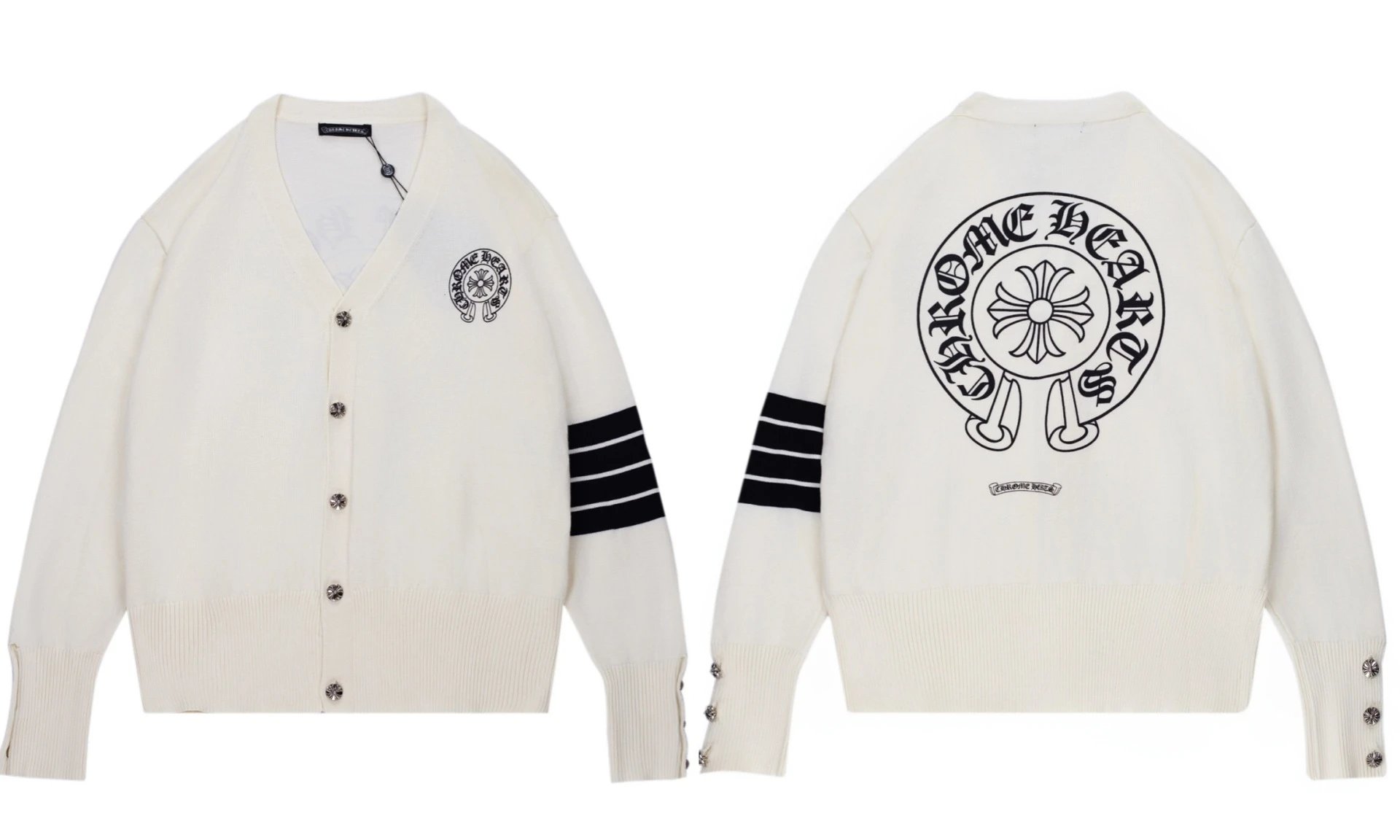 Horse and Cross Embroidery Sweater photo 7