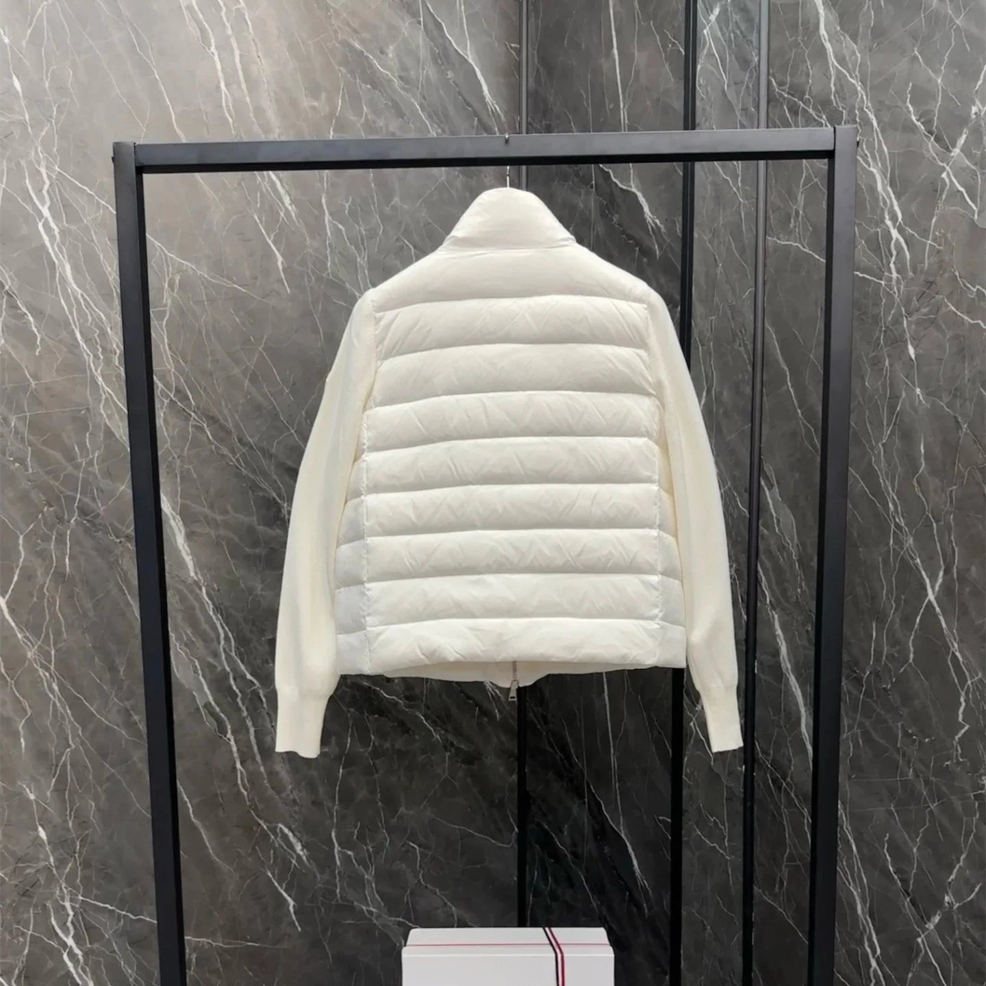 Wool Sleeve White Down Jacket photo 4